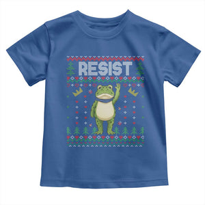 Resist Frog Toddler T Shirt Funny Portland Protest ICE Activist Meme 2025 TS14 Royal Blue Print Your Wear