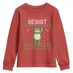 Resist Frog Youth Sweatshirt Funny Portland Protest ICE Activist Meme 2025 TS14 Red Print Your Wear