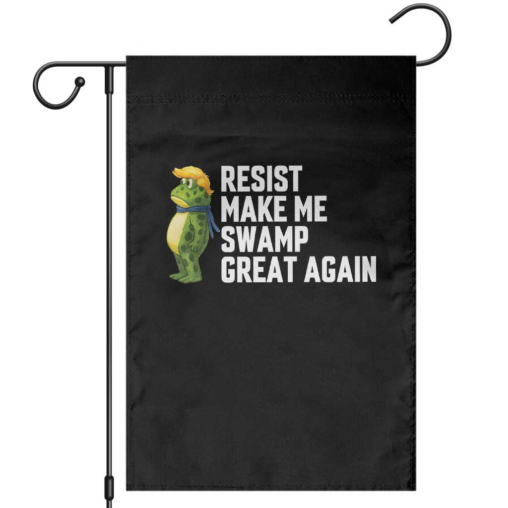 Resist Frog Garden Flag Funny Polittical 2025 Meme TS14 Black Print Your Wear