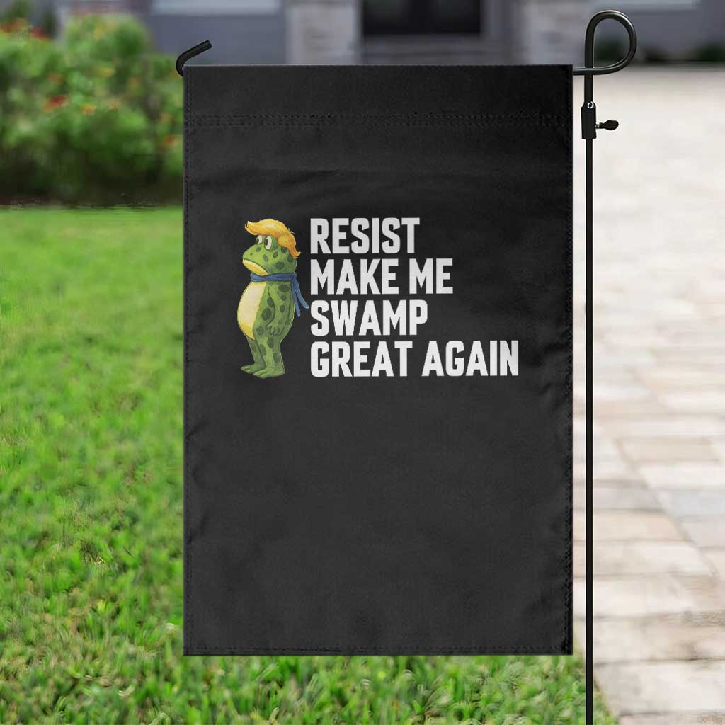 Resist Frog Garden Flag Funny Polittical 2025 Meme TS14 Print Your Wear