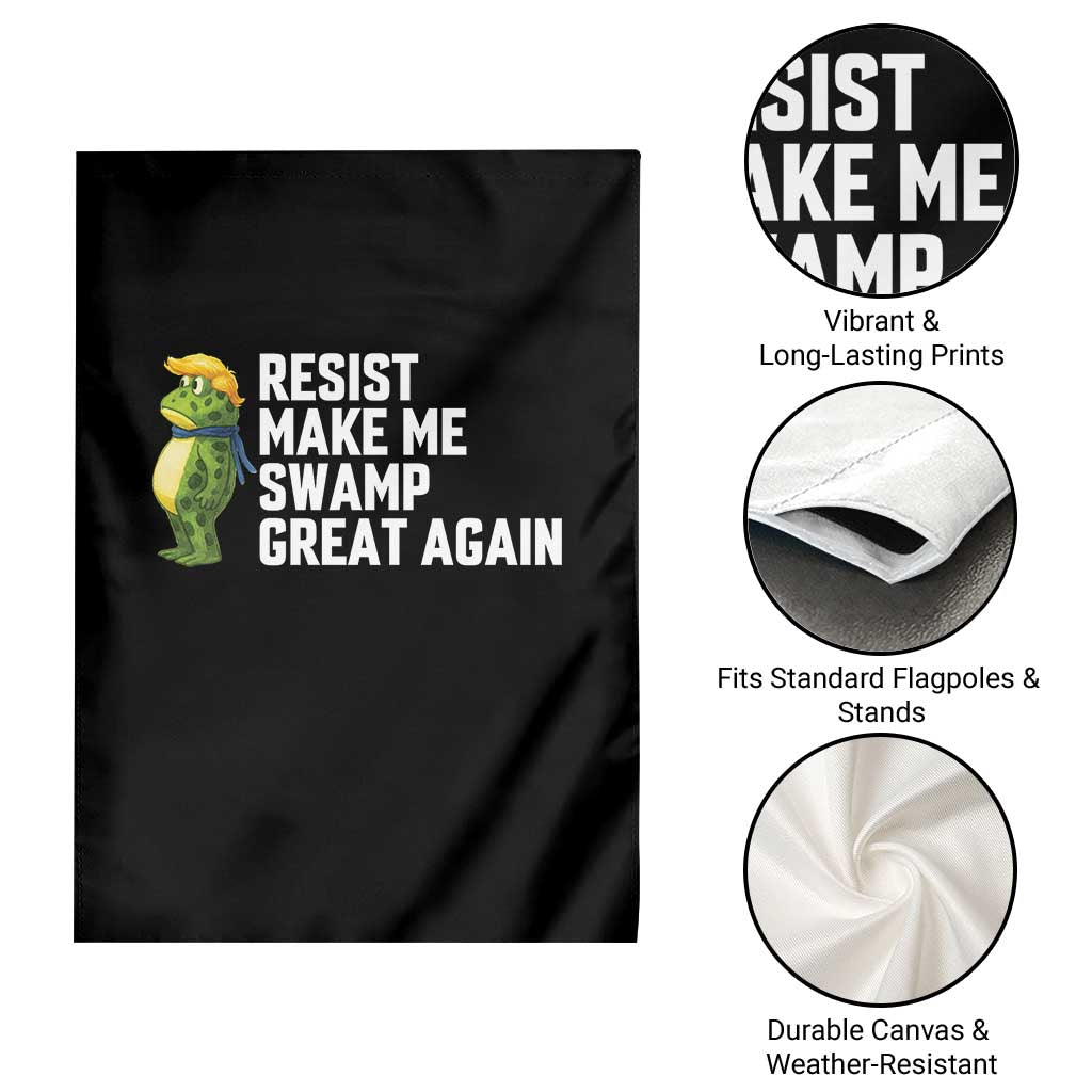 Resist Frog Garden Flag Funny Polittical 2025 Meme TS14 Print Your Wear