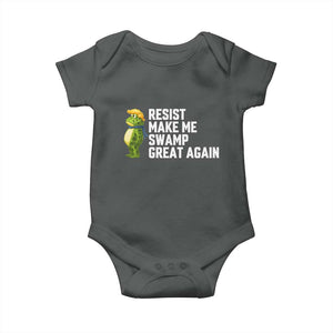 Resist Frog Baby Onesie Funny Polittical 2025 Meme TS14 Dark Heather Print Your Wear