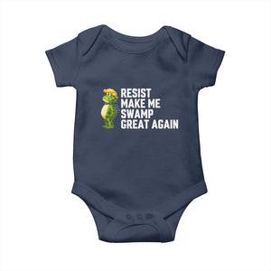 Resist Frog Baby Onesie Funny Polittical 2025 Meme TS14 Navy Print Your Wear