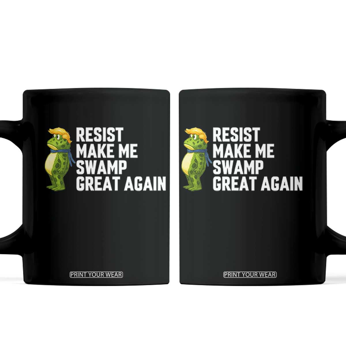 Resist Frog Coffee Mug Funny Polittical 2025 Meme - Print Your Wear