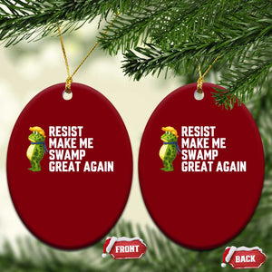 Resist Frog Ceramic Ornament Funny Polittical 2025 Meme TS14 Print Your Wear