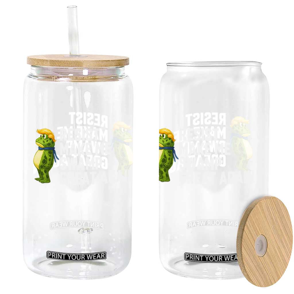 Resist Frog Glass Can Funny Polittical 2025 Meme TS14 Print Your Wear