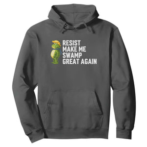 Resist Frog Hoodie Funny Polittical 2025 Meme TS14 Dark Heather Print Your Wear