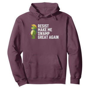 Resist Frog Hoodie Funny Polittical 2025 Meme TS14 Maroon Print Your Wear