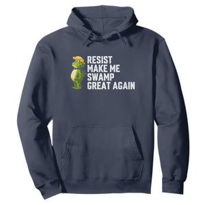 Resist Frog Hoodie Funny Polittical 2025 Meme TS14 Navy Print Your Wear