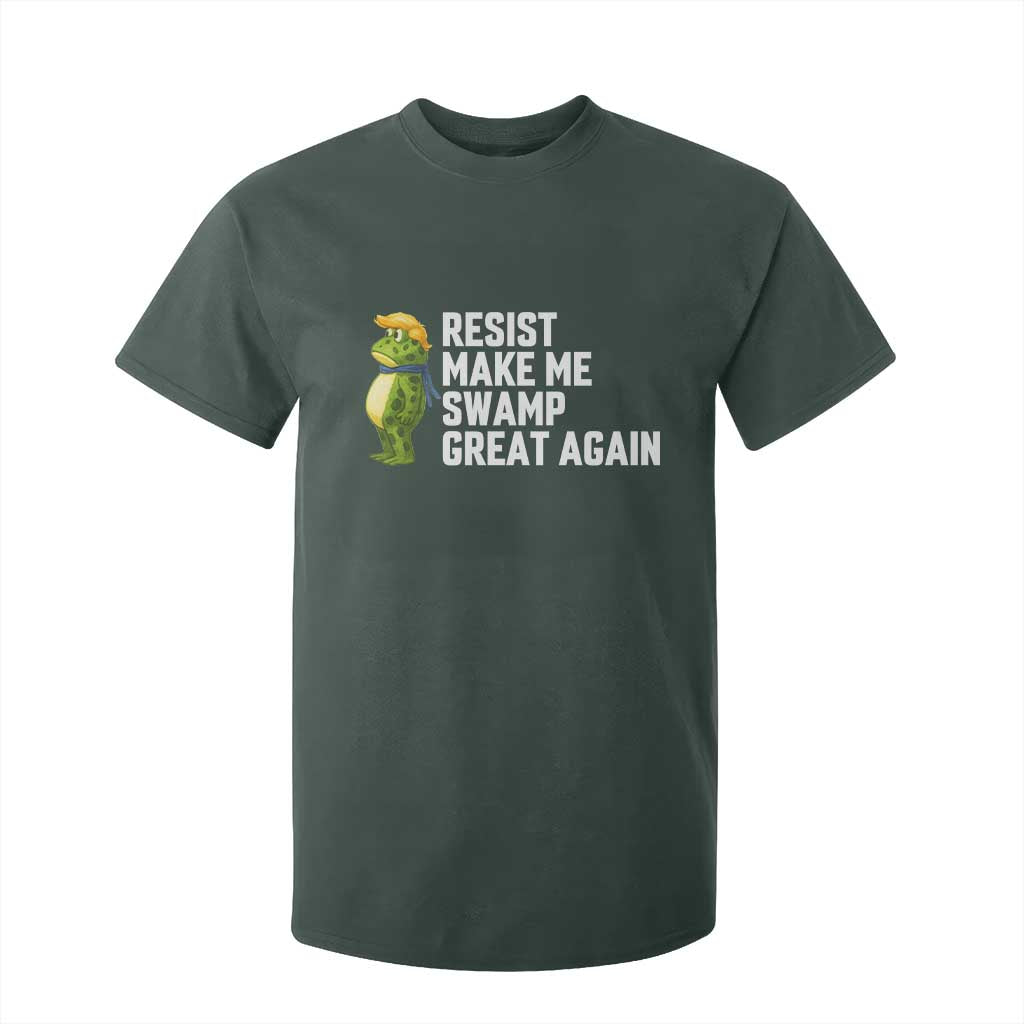 Resist Frog T Shirt For Kid Funny Polittical 2025 Meme TS14 Dark Forest Green Print Your Wear