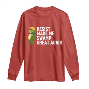Resist Frog Long Sleeve Shirt Funny Polittical 2025 Meme TS14 Red Print Your Wear