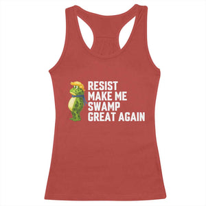 Resist Frog Racerback Tank Top Funny Polittical 2025 Meme TS14 Red Print Your Wear