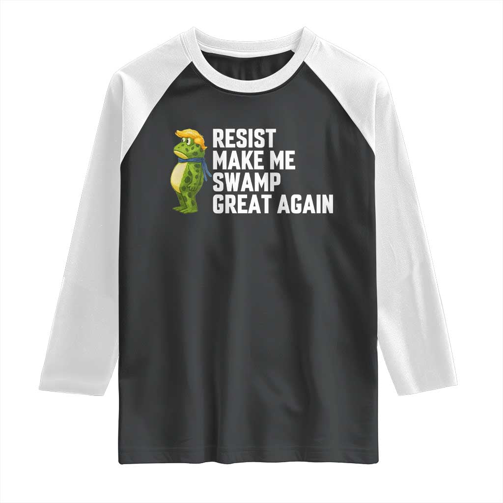 Resist Frog Raglan Shirt Funny Polittical 2025 Meme - Print Your Wear