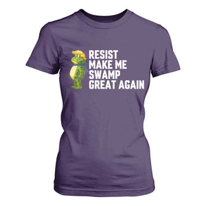 Resist Frog T Shirt For Women Funny Polittical 2025 Meme TS14 Purple Print Your Wear