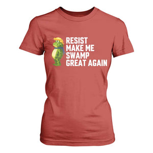 Resist Frog T Shirt For Women Funny Polittical 2025 Meme TS14 Red Print Your Wear