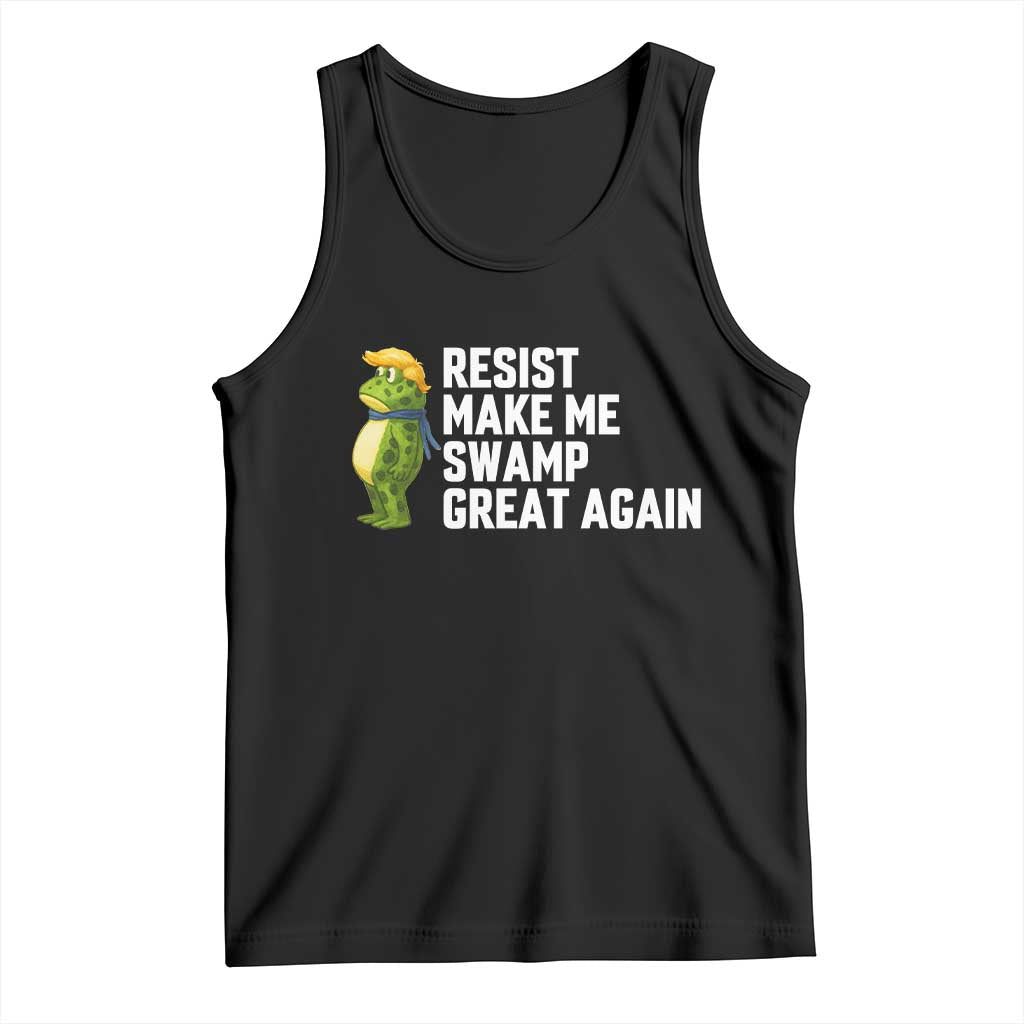 Resist Frog Tank Top Funny Polittical 2025 Meme TS14 Black Print Your Wear