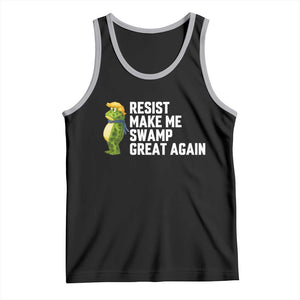 Resist Frog Tank Top Funny Polittical 2025 Meme TS14 Black Athletic Heather Print Your Wear