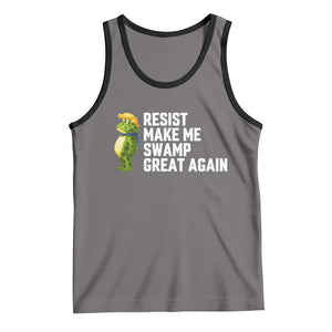 Resist Frog Tank Top Funny Polittical 2025 Meme TS14 Deep Heather Black Print Your Wear
