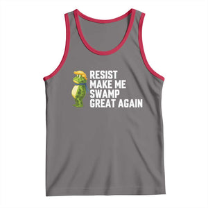 Resist Frog Tank Top Funny Polittical 2025 Meme TS14 Deep Heather Red Print Your Wear