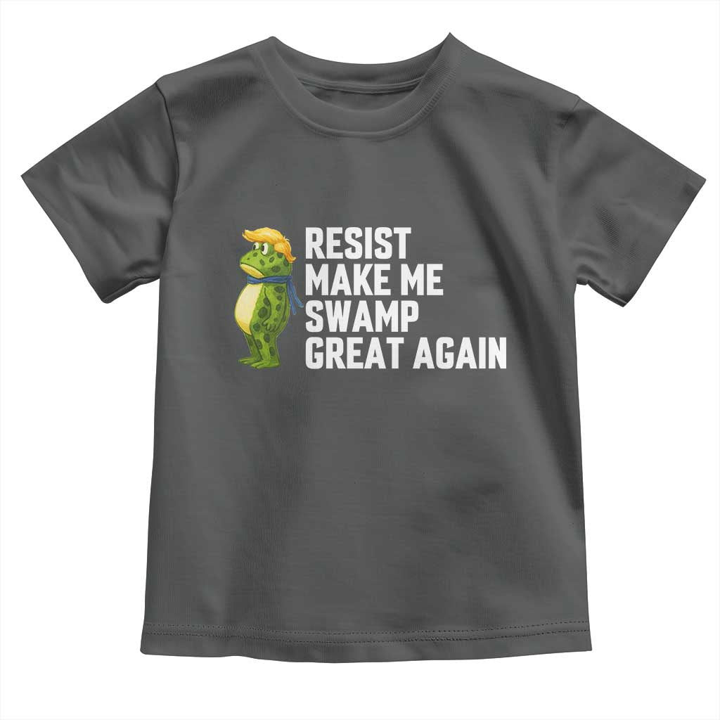 Resist Frog Toddler T Shirt Funny Polittical 2025 Meme TS14 Dark Heather Print Your Wear