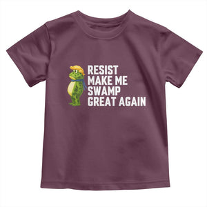 Resist Frog Toddler T Shirt Funny Polittical 2025 Meme TS14 Maroon Print Your Wear