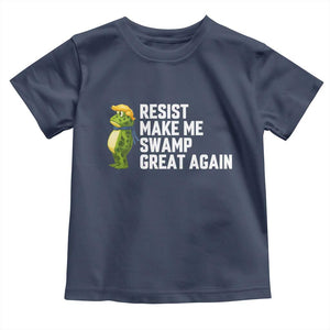 Resist Frog Toddler T Shirt Funny Polittical 2025 Meme TS14 Navy Print Your Wear