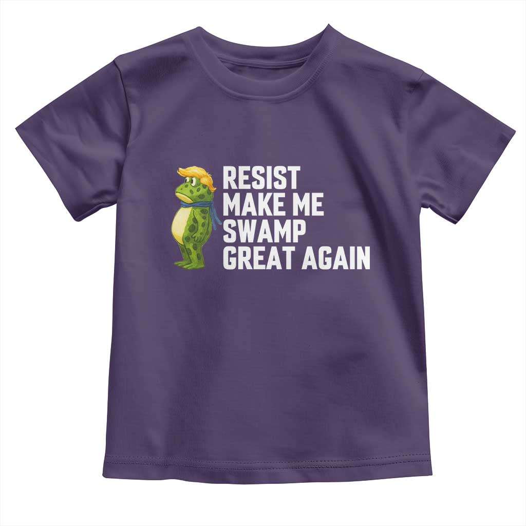 Resist Frog Toddler T Shirt Funny Polittical 2025 Meme TS14 Purple Print Your Wear