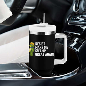Resist Frog Tumbler With Handle Funny Polittical 2025 Meme TS14 Print Your Wear