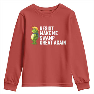 Resist Frog Youth Sweatshirt Funny Polittical 2025 Meme TS14 Red Print Your Wear