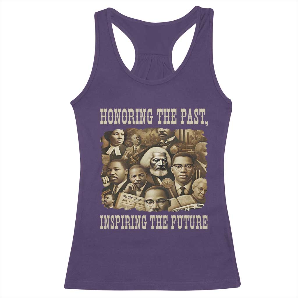 Honoring The Past Inspiring The Future Racerback Tank Top Black History Month TS14 Purple Print Your Wear