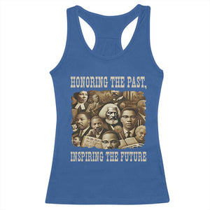 Honoring The Past Inspiring The Future Racerback Tank Top Black History Month TS14 Royal Blue Print Your Wear