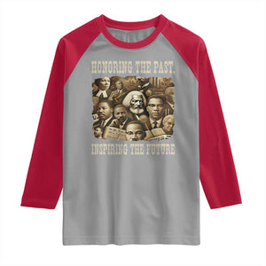 Honoring The Past Inspiring The Future Raglan Shirt Black History Month TS14 Sport Gray Red Print Your Wear