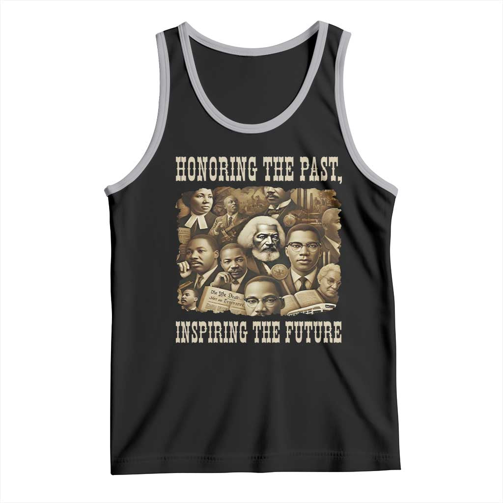 Honoring The Past Inspiring The Future Tank Top Black History Month TS14 Black Athletic Heather Print Your Wear