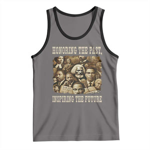 Honoring The Past Inspiring The Future Tank Top Black History Month TS14 Deep Heather Black Print Your Wear