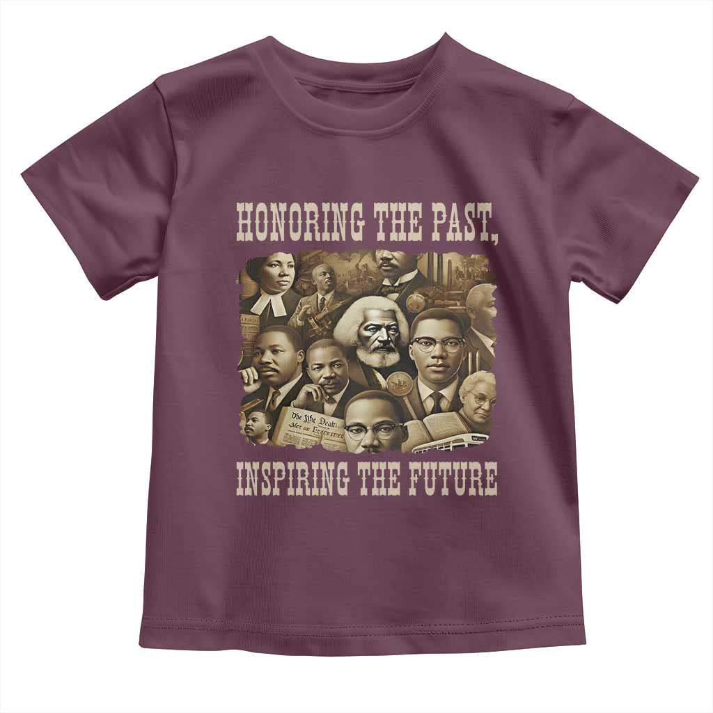 Honoring The Past Inspiring The Future Toddler T Shirt Black History Month TS14 Maroon Print Your Wear