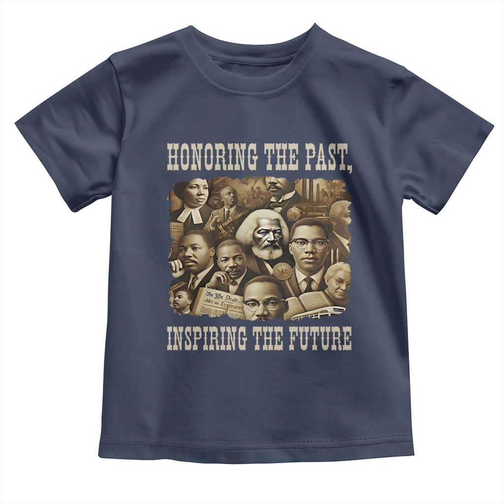 Honoring The Past Inspiring The Future Toddler T Shirt Black History Month TS14 Navy Print Your Wear