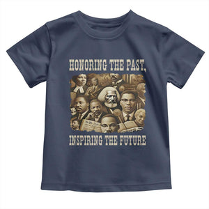 Honoring The Past Inspiring The Future Toddler T Shirt Black History Month TS14 Navy Print Your Wear
