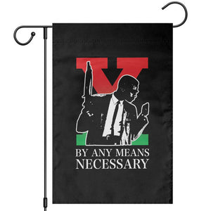 Malcolm X Garden Flag By Any Means Necessary TS14 Black Print Your Wear