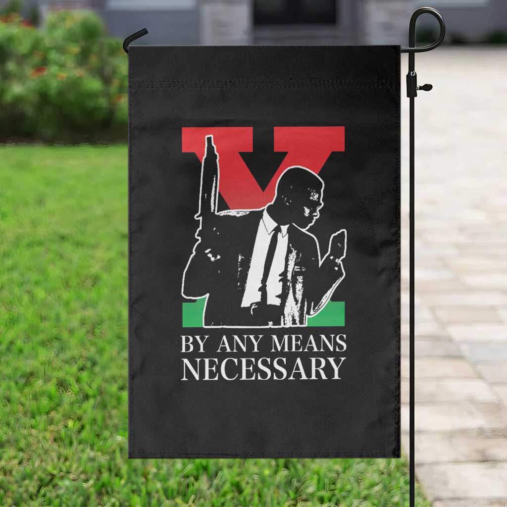 Malcolm X Garden Flag By Any Means Necessary TS14 Print Your Wear
