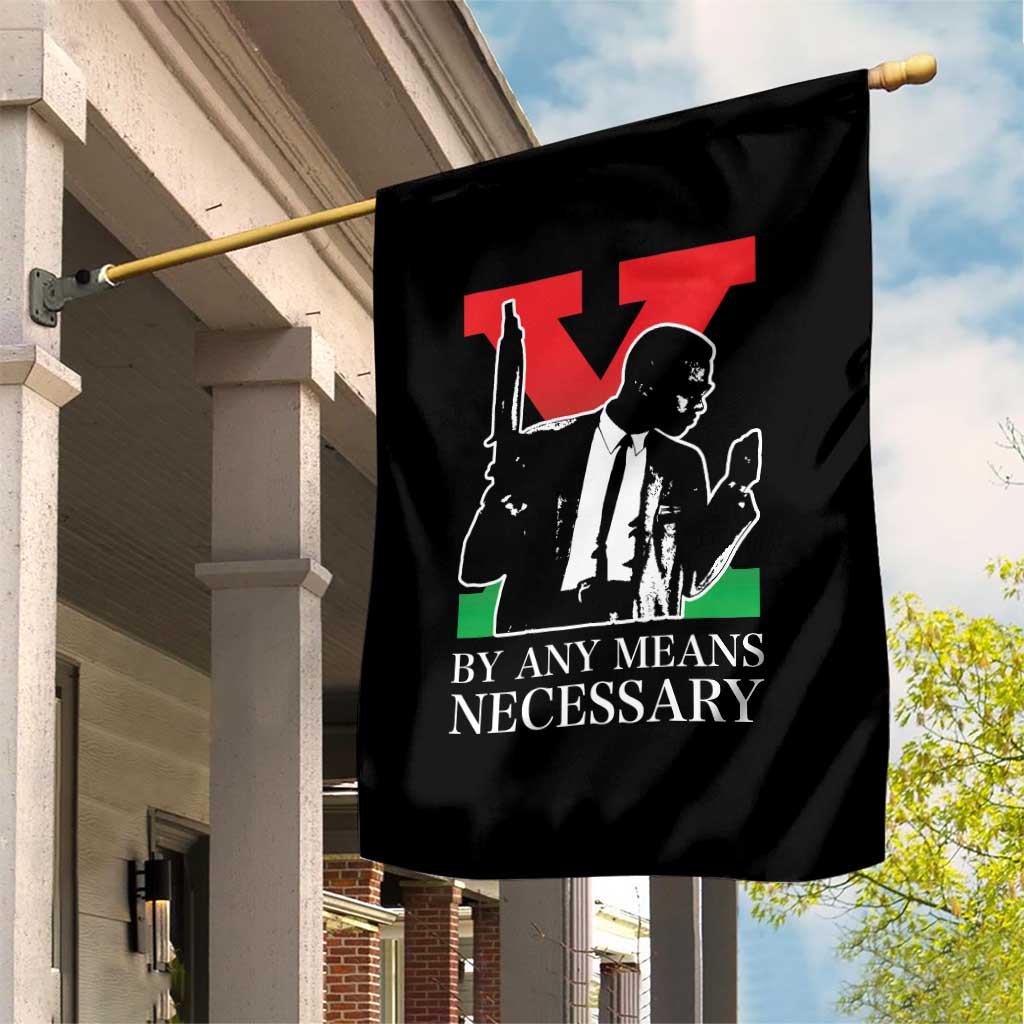 Malcolm X Garden Flag By Any Means Necessary TS14 Print Your Wear