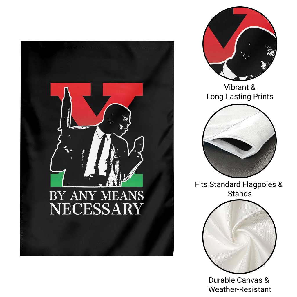 Malcolm X Garden Flag By Any Means Necessary TS14 Print Your Wear