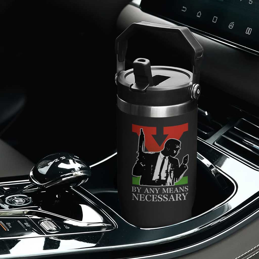 Malcolm X Flip Straw Tumbler By Any Means Necessary TS14 Print Your Wear