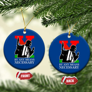 Malcolm X Ceramic Ornament By Any Means Necessary TS14 1pc Blue Print Your Wear