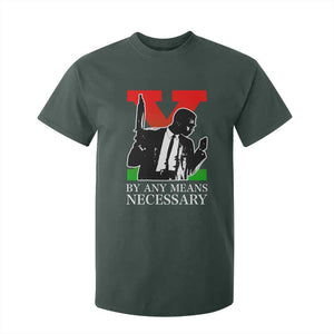 Malcolm X T Shirt For Kid By Any Means Necessary TS14 Dark Forest Green Print Your Wear