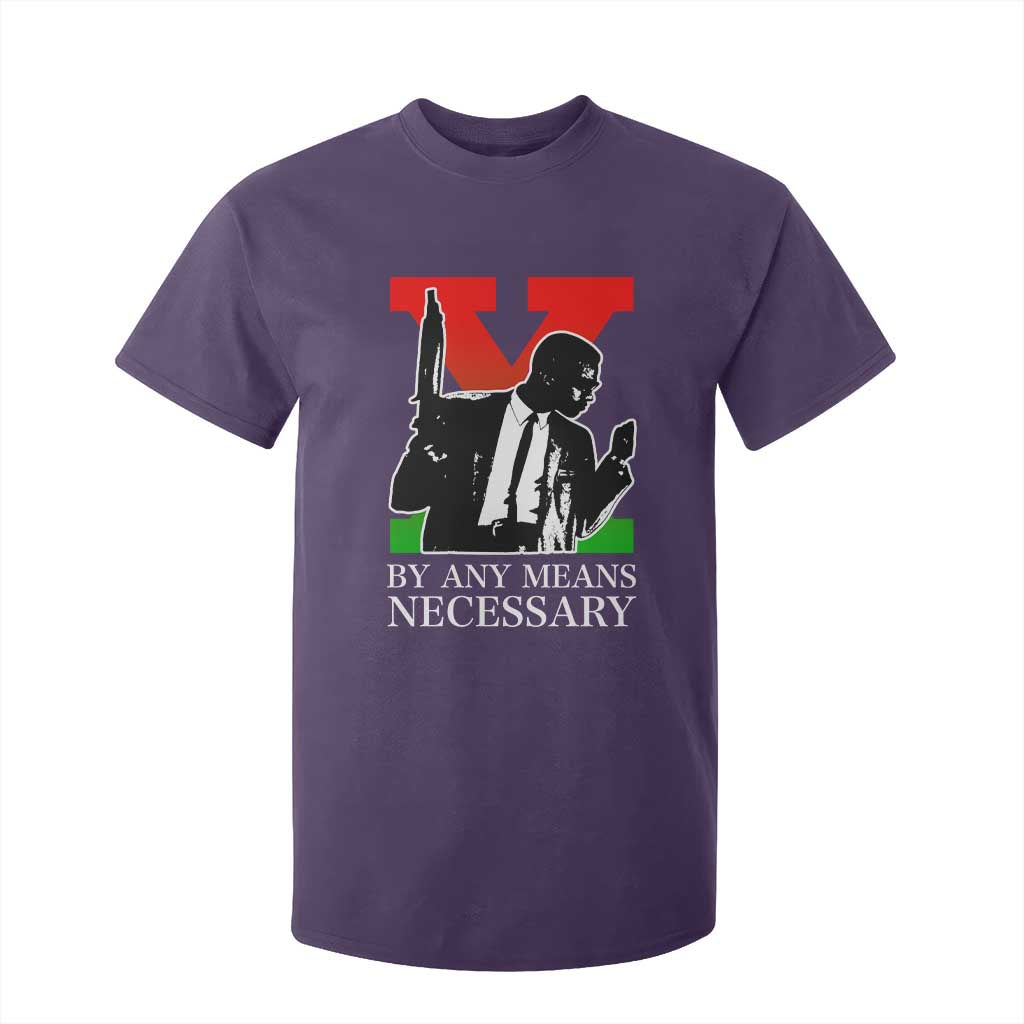 Malcolm X T Shirt For Kid By Any Means Necessary TS14 Purple Print Your Wear