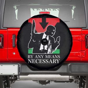 Malcolm X Spare Tire Cover By Any Means Necessary TS14 Black Print Your Wear