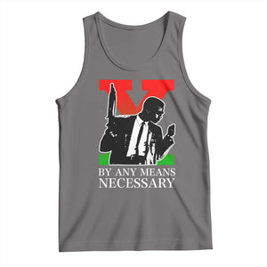 Malcolm X Tank Top By Any Means Necessary TS14 Deep Heather Print Your Wear