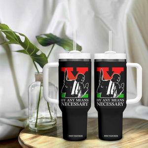 Malcolm X Tumbler With Handle By Any Means Necessary TS14 Print Your Wear