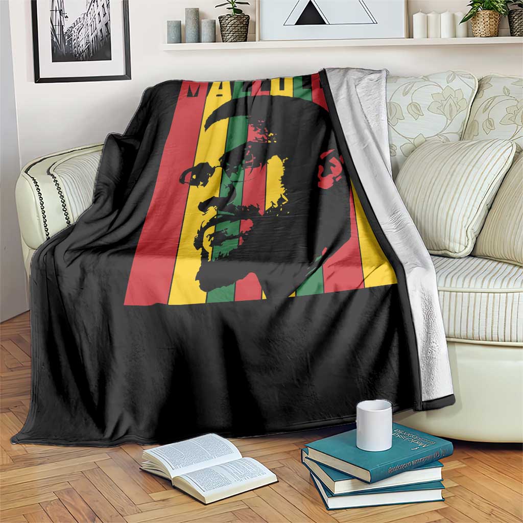 Malcolm X Throw Blanket Pan African Flag Black History TS14 Print Your Wear