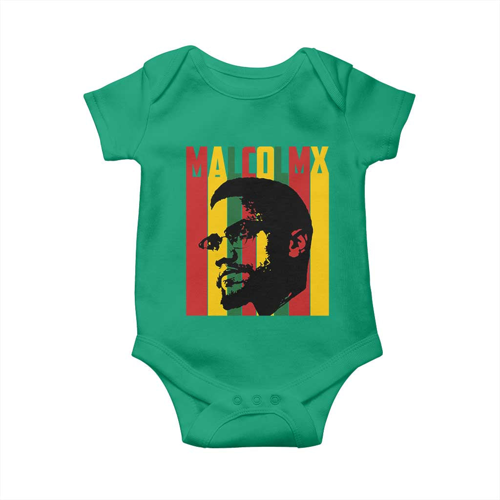 Malcolm X Baby Onesie Pan African Flag Black History TS14 Irish Green Print Your Wear